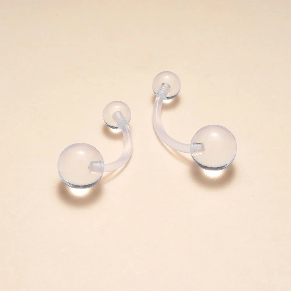 50/100PCS Acrylic Navel Nails Transparent Color Lightweight Navel Ring Women's Fashion Punk Perforated Jewelry
