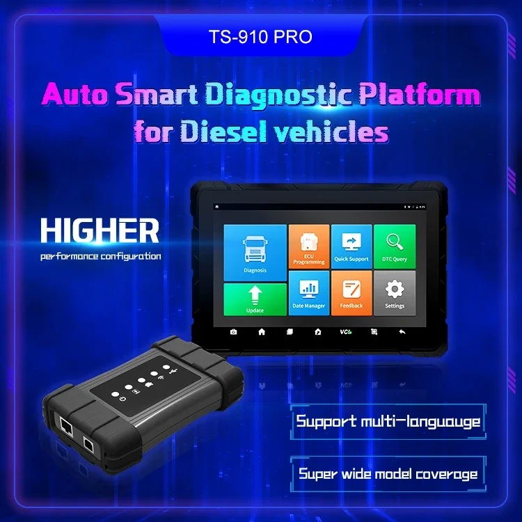 أداة تشخيص السيارات TS 910PRO تدعم الترميز والبرمجة عبر الإنترنت لاختبار السيارات #3