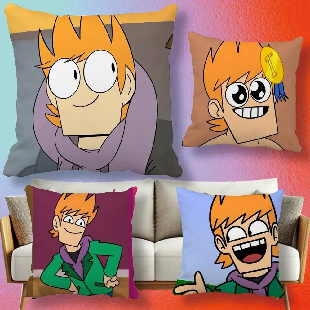 Anime Eddsworld Matt  Double-sided printed pillow cover Solid color minimalist pillowcase, fits all bedroom styles