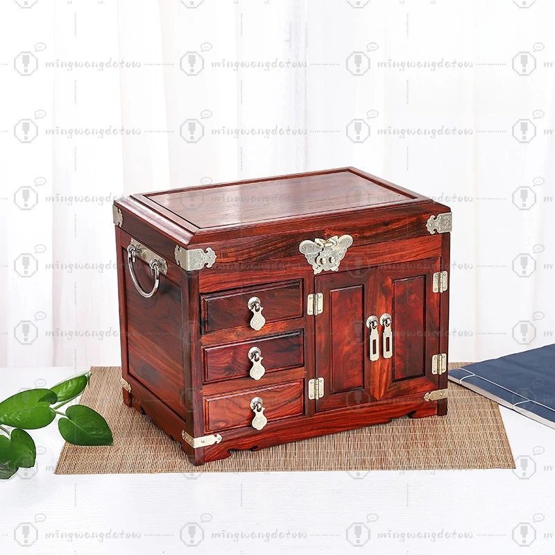 Eternal Harmony Vintage Jewelry Box Multi-Layer Solid Wood Organizer Wedding Gift Box