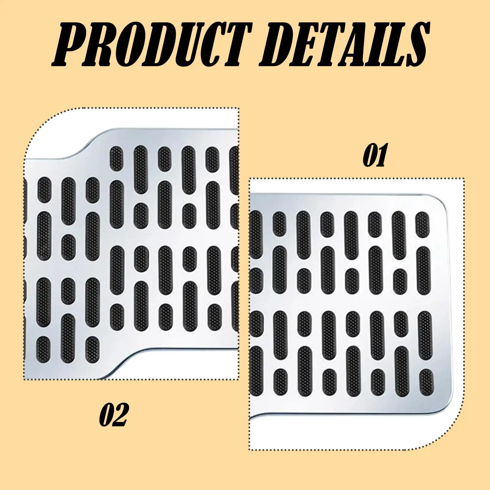 ملحقات دواسة مسند القدم التلقائية تركيبات قوية وسادة دواسة مسند القدم الميتة