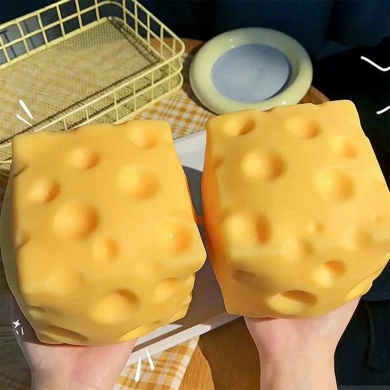 Giant Molding Cheese Stress Relief Ball New Extra-Large Yellow Cheese Squeezing Toy Slow-Rebound Decompression Cheese