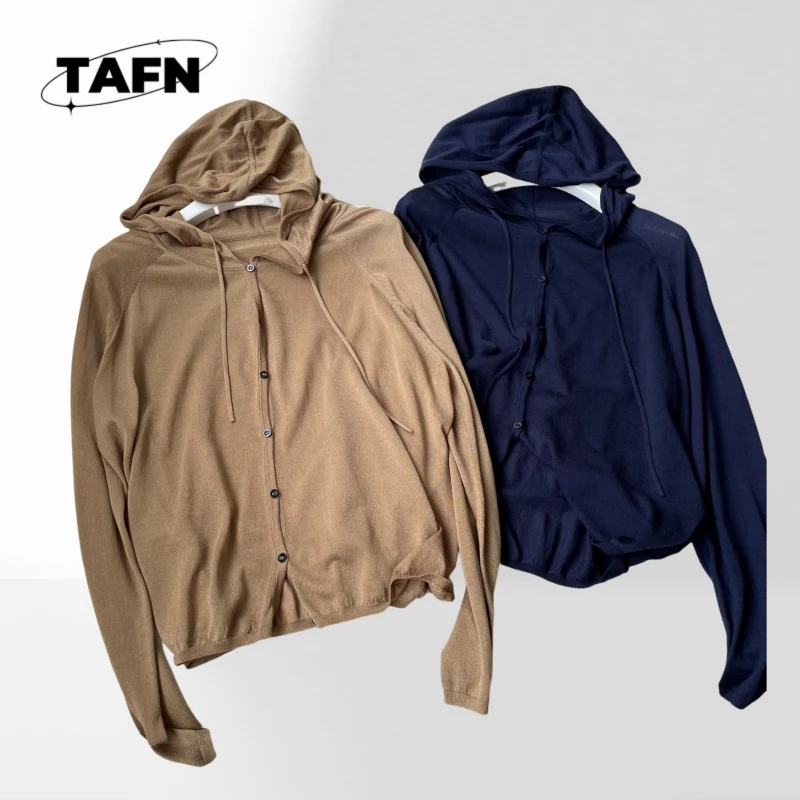 

Cardigan Hooded Fashion High Street Fashion All-Match Beautiful Classic Vintage-Inspired Cashmere Comfortable for SpringA25231