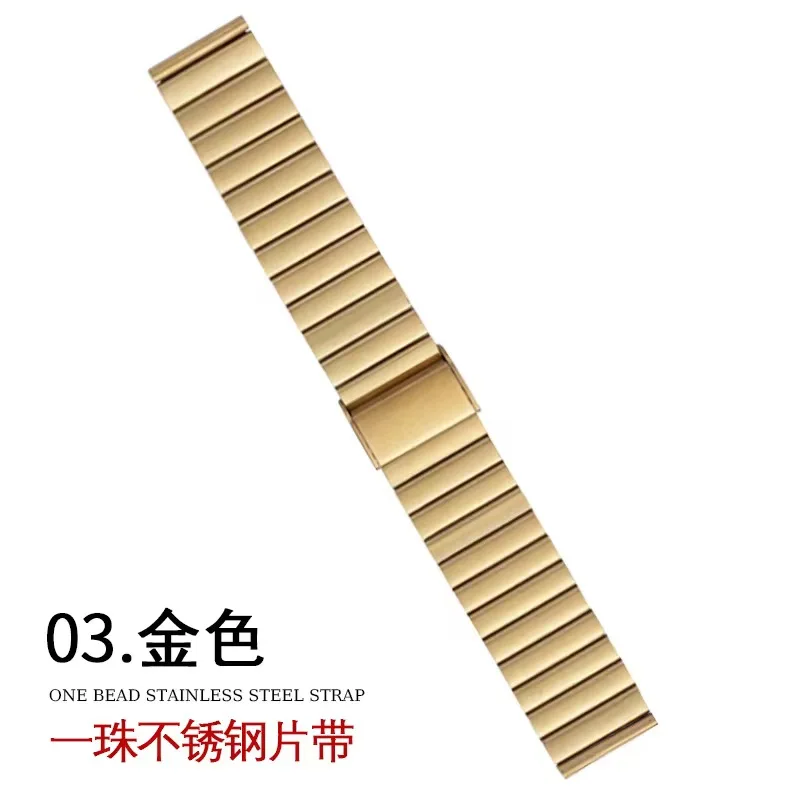 Stainless Steel  Watch Strap, Straight End Steel Bracelet pin Buckle Universal Replacement Watch Strap, 18/20/22/24mm