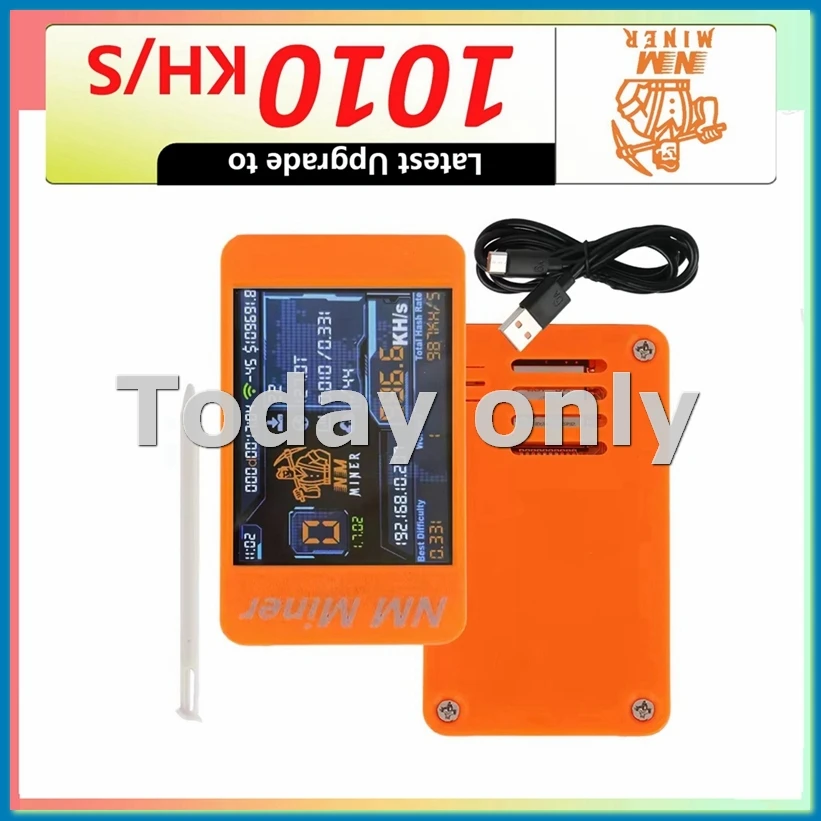 NerdMiner V2 Upgrade 1010KH/S Bitcoins Miner 2.8 Inch Color Display Bitcoin Crypto Solo Lottery Miner Home Use BTC-A79M