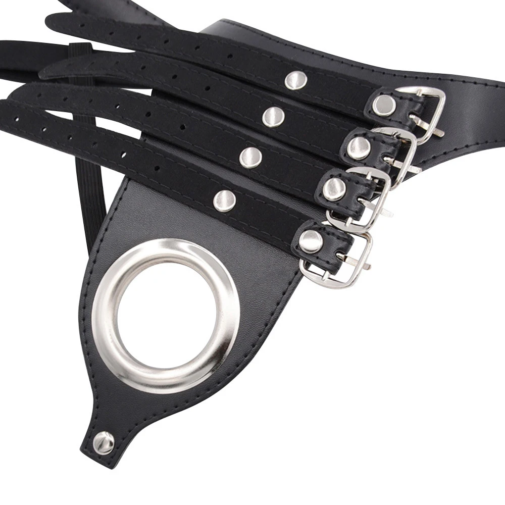 BdSM Male Chastity Belt Sextoys Chastity Cage Leather Penile Wearing Pants Penis Ring Erotic Urethral Chastity Sex Toys for Men - Image 6