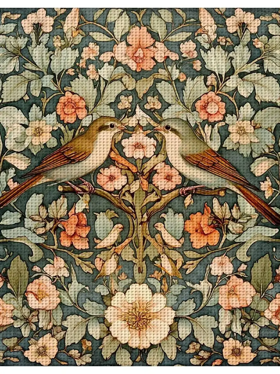 1 Stück 40X40CM/15,74 Zoll Vogel-Motiv Kreuzstich-Set DIY-Kit 11CT/14CT DIY-Stickerei-Set DIY-Kreuzstich-Set Joy Sunday – Detail 1