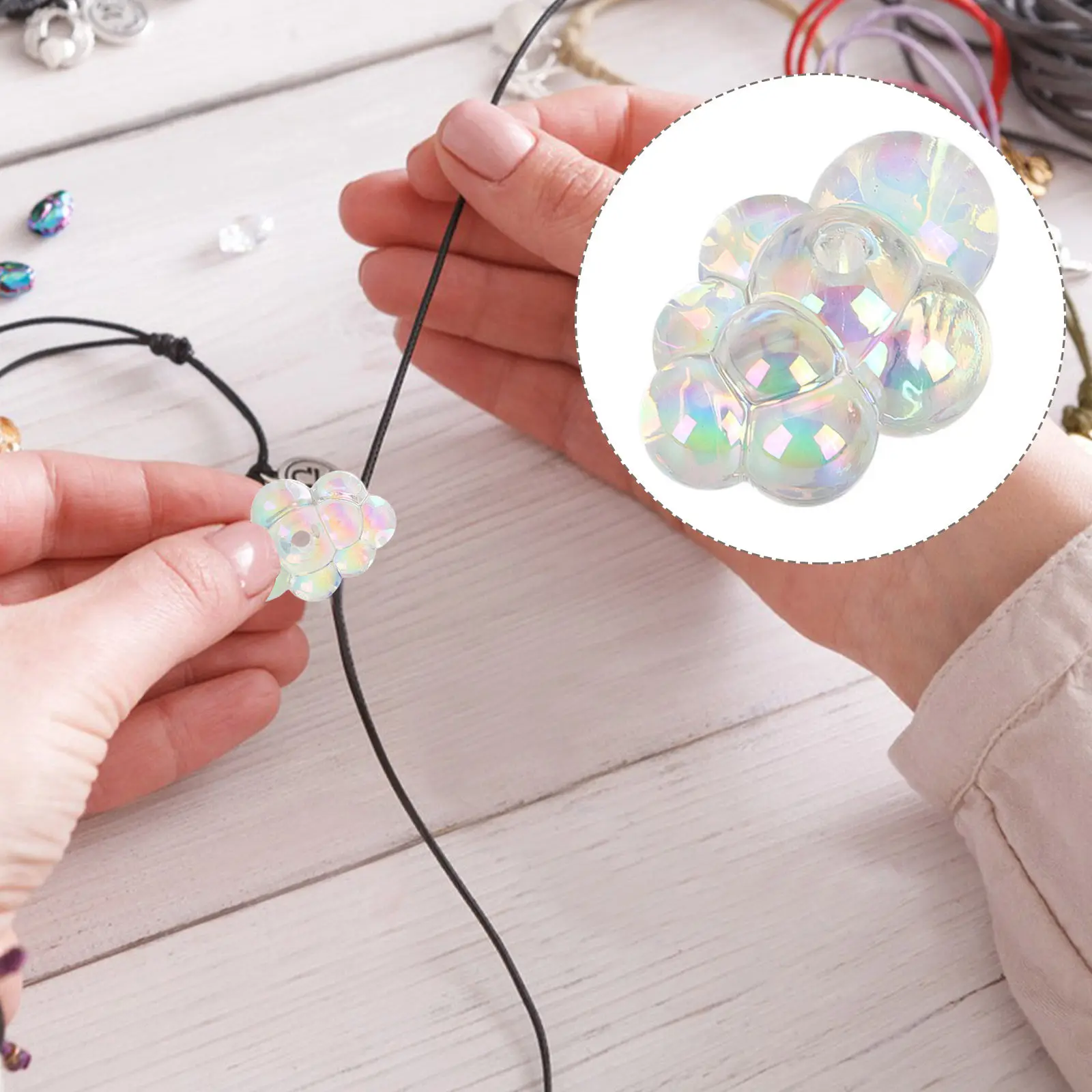 

10Pcs Transparent Colorful Cloud Beads Charms DIY Earrings Bracelet Necklace Jewelry Making Supplies Cloud Beads