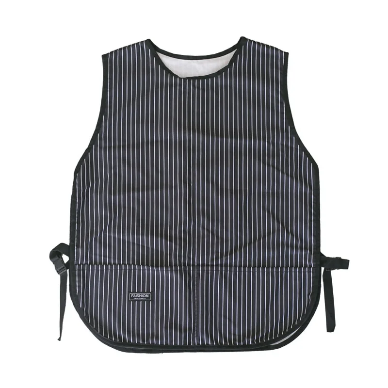 Tablier gilet rayé Simple et à la mode, imperméable et sans fer, vêtements de travail amples, épais, grande taille, bavoir Durable H1