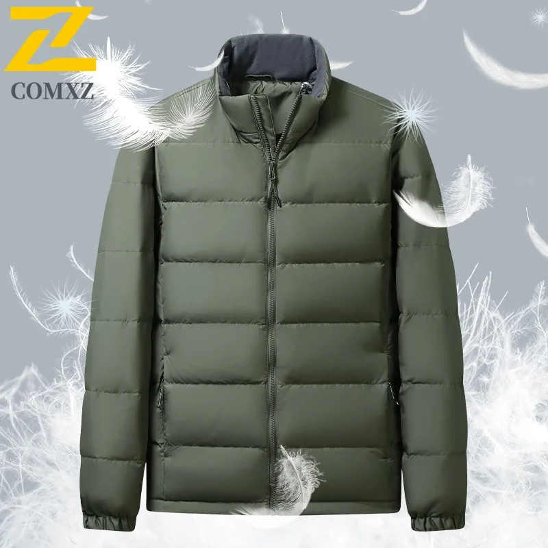 

COMXZ Men Down Jacket Stand Colla Travel Windproof Design Daily Outing Cotton Padded Jacket Leisure High Quality Winter Padding