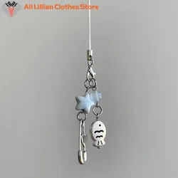 Summer Small Fish Star Charm Keychain Phone Lanyard Keyring Bag Pendant Accessory Aesthetic Y2k Jewelry