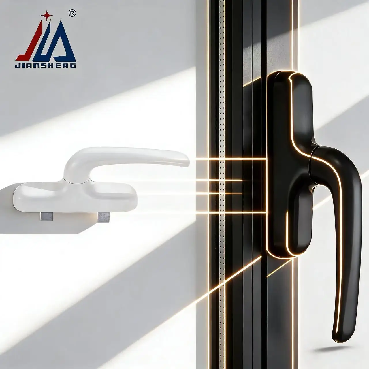 

Детская безопасная алюминиевая двойная ручка-фиксатор для окон, соединитель из алюминиевого сплава для двустороннего крепления, ручка для штор для повышенной безопасности