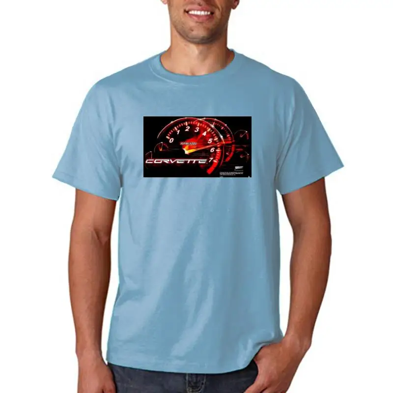 Title: Summer Wicked Metal Corvette T Shirt - Redline - C5 Corvette Men's Cotton T-shirt(2)