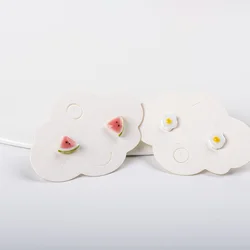 Boucles d'oreilles à tige en céramique pour femmes, accessoires de bijoux pour filles, style coréen, mignon, coloré, été, styles mixtes, bricolage, # Circ136