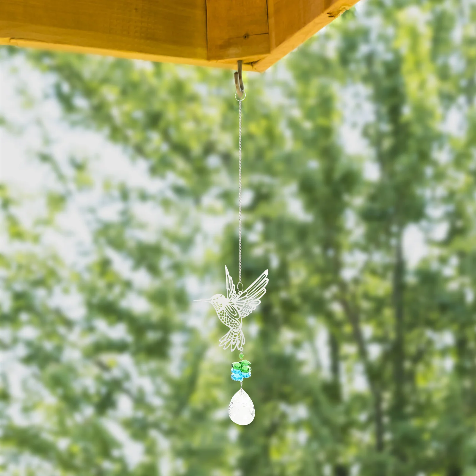 

4Pcs Crystal Hummingbird Hanging Ornament Elegant Colorful DIY Car Pendant Wall Hanging Decor Home Decoration Car Pendant