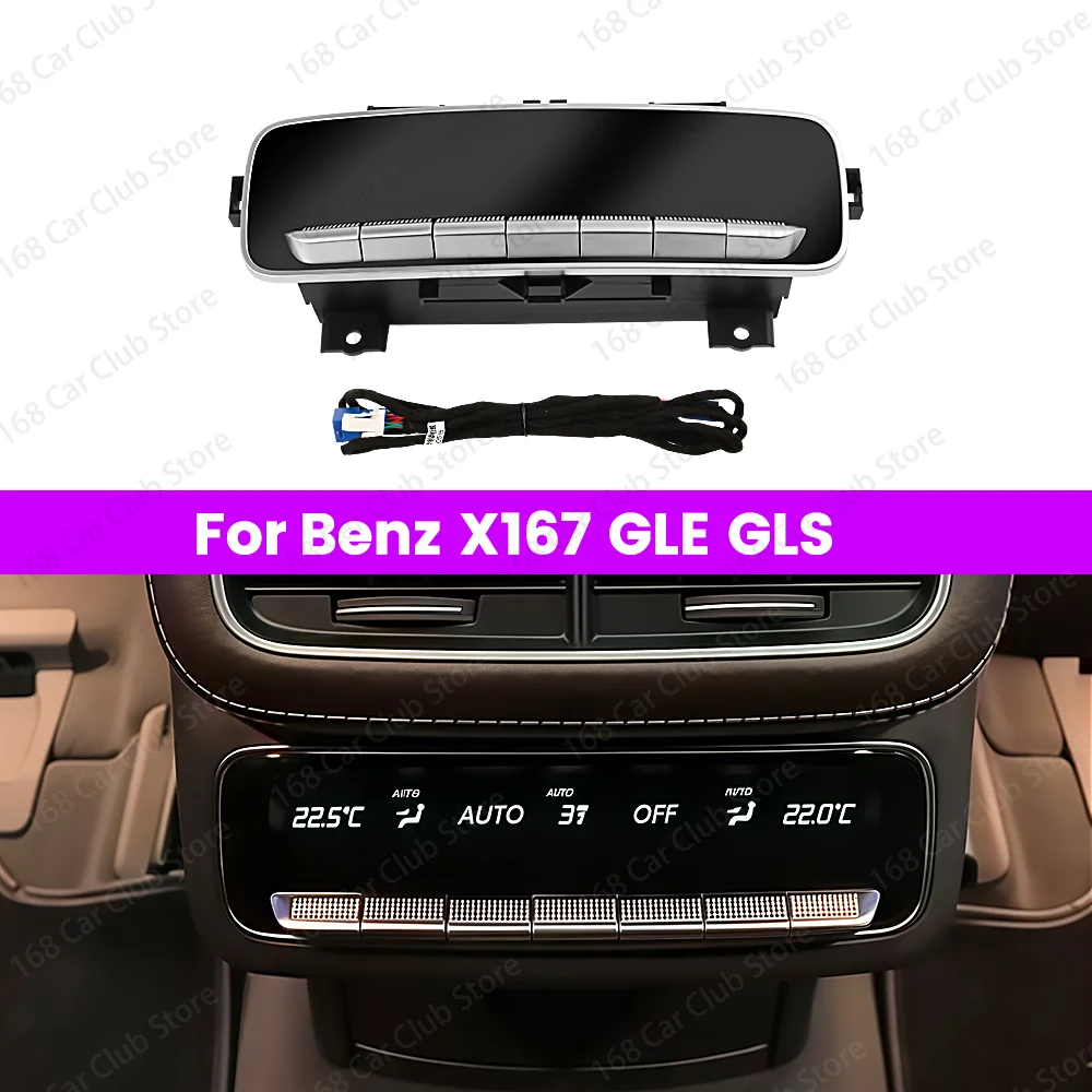 

For Mercedes Benz W167 GLE GLS Class AMG GLE Car Rear Air Conditioning Panel AC Screen Rear AC Button LCD Control Panel Upgrade