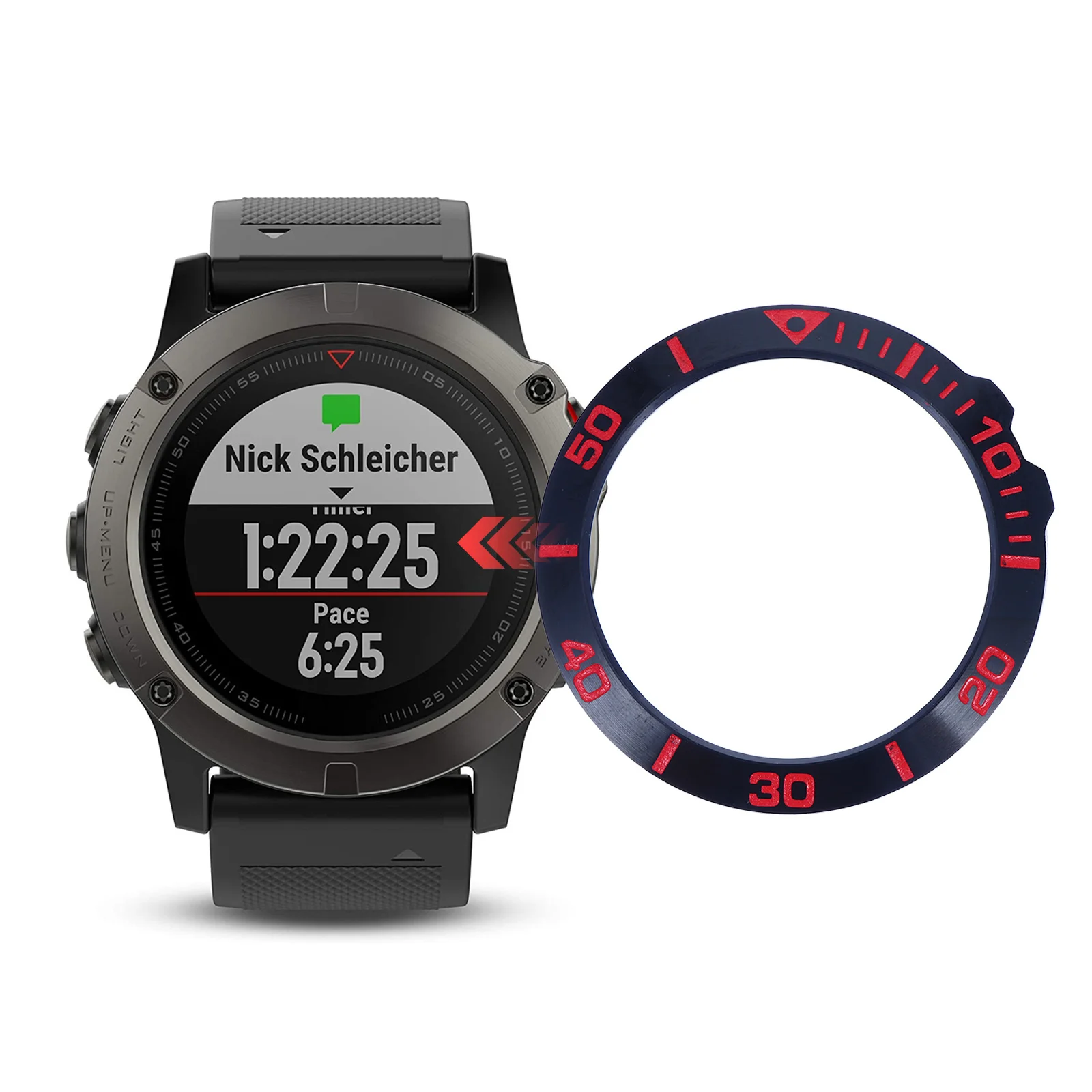 

1Pcs Watch Metal Cover Stainless Steel Protective Ring for Fenix 5x Durable Scratch Proof Watch Accessory