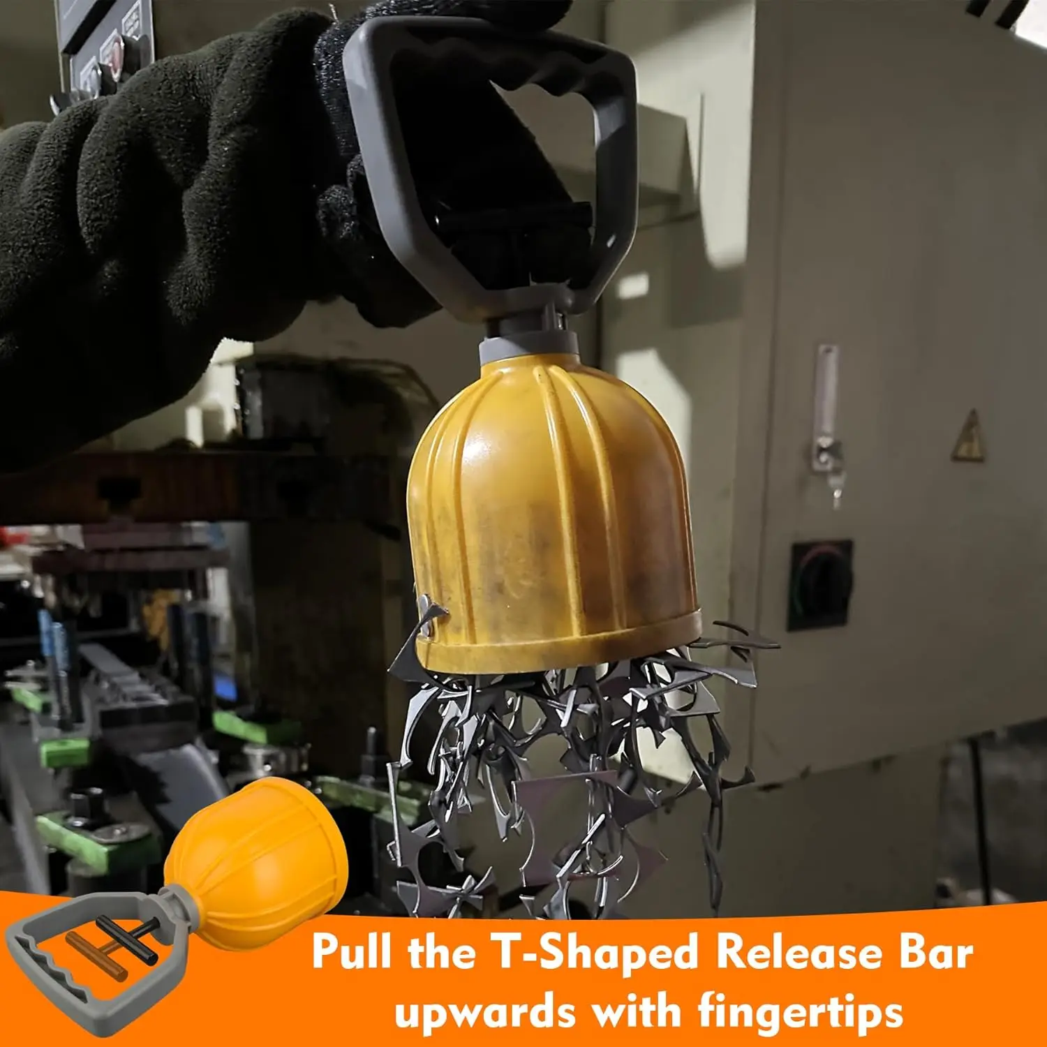 Strong Magnetic Bulk Parts Lifter,Quick Release Magnetic Pick-up Tool,Powerful Material Handling Magnet