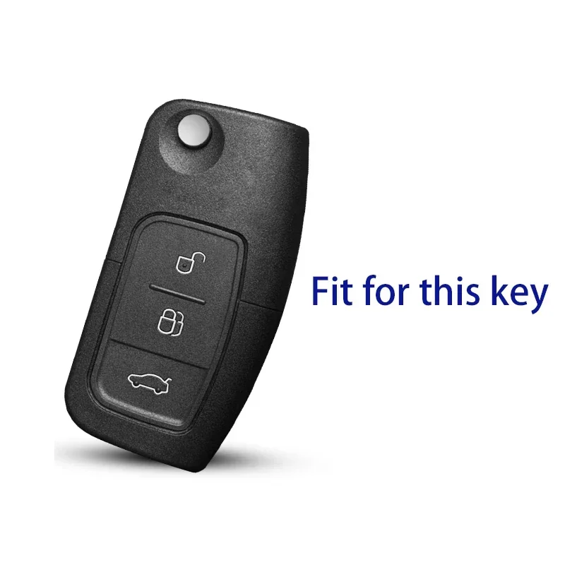 3 Buttons Folding New Soft TPU Car Remote Key Cover Case For Ford Mondeo Ecosport Focus Fiesta Falcon Territory Galaxy