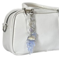 Ocean Theme Bag Charm Stylish Jellyfish Pendant Keychain Marine Creatures Phone Charm Metal Hanging Decoration Gift For Phone