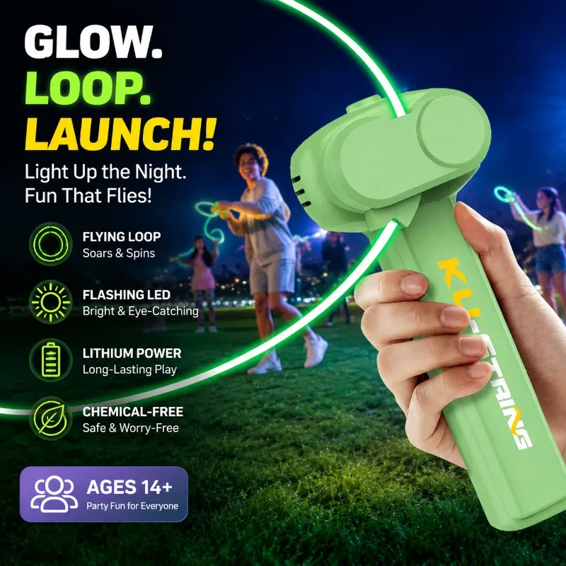 

World's First String Launching Webshooter Luminous Slingshot Launcher Glow in The Dark Rope Launching Prop Portable Interactive