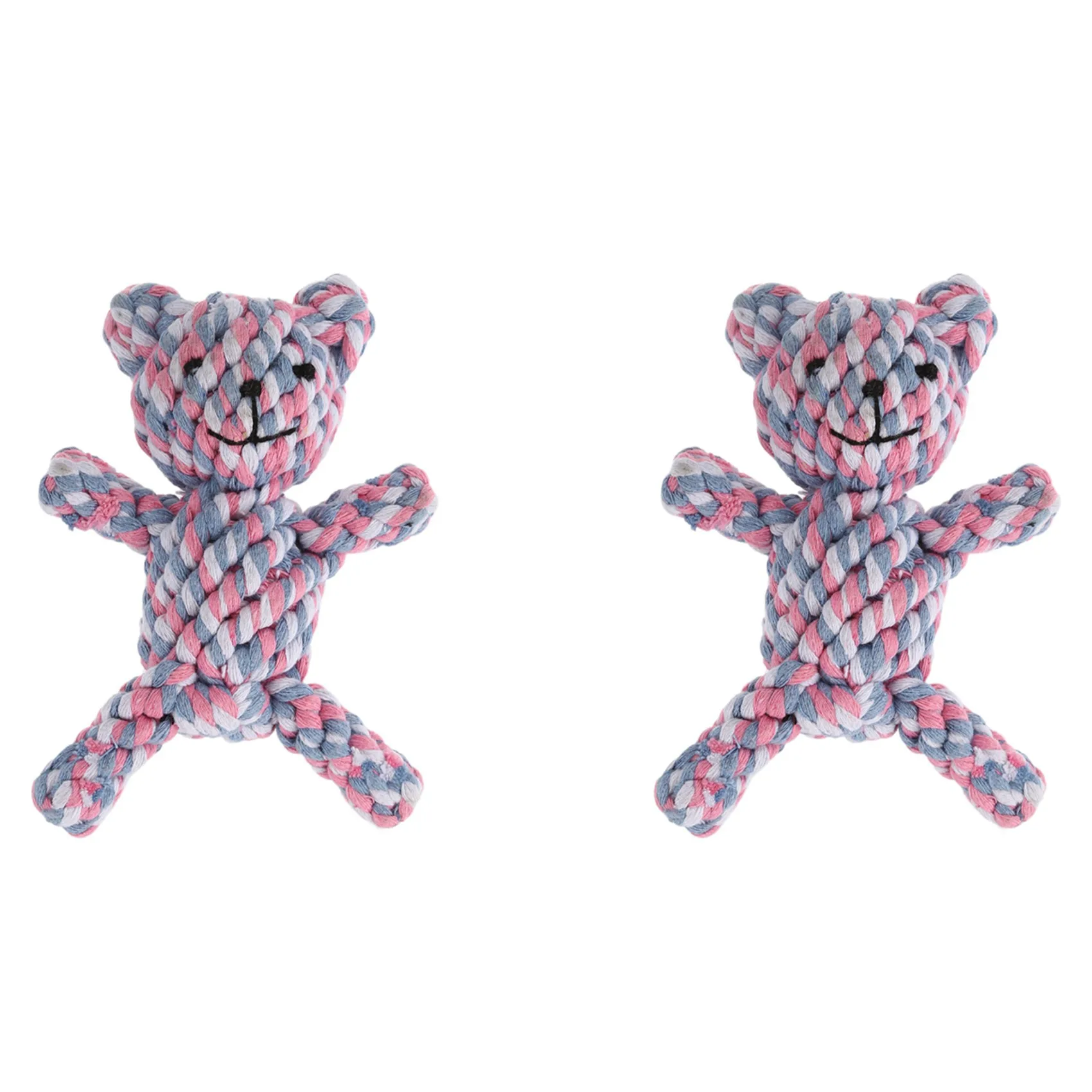 AB33-2X شعبية مضغ عقدة الدب صعبة قوية جرو الكلب الحيوانات الأليفة الساحبة الحرب اللعب القطن حبل