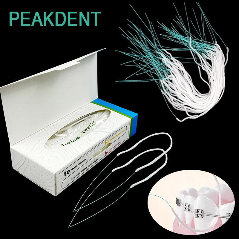 

50pcs/Box Dental Orthodontic Floss Rod Dental Cleaning Floss Multi functional Oral Cleaning and Care Thread Tools