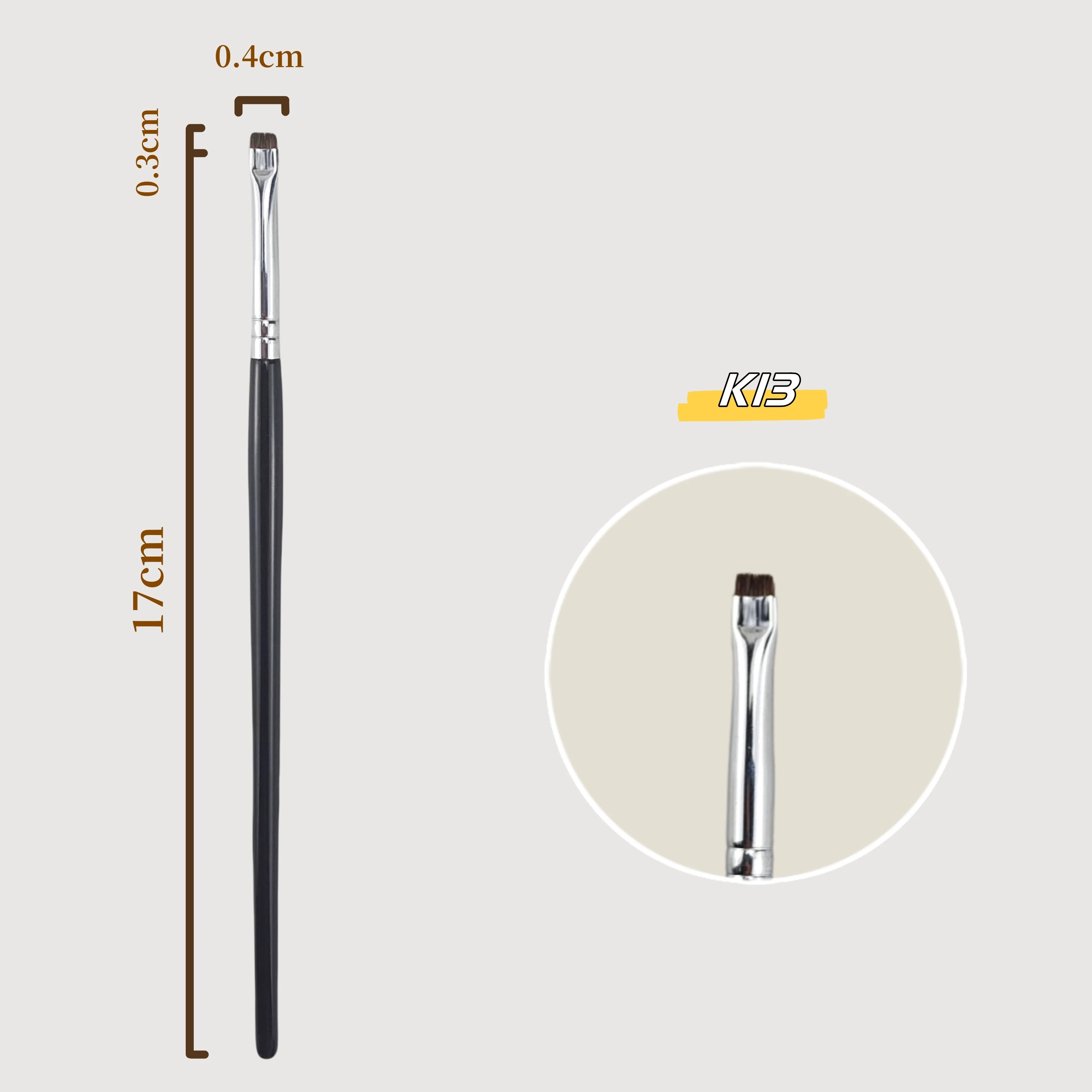 A24 Super Pointed Fine Sickle Eyeliner BrushFlat Head Rounded Angled Head Silhouette BrushEyelid Brush
