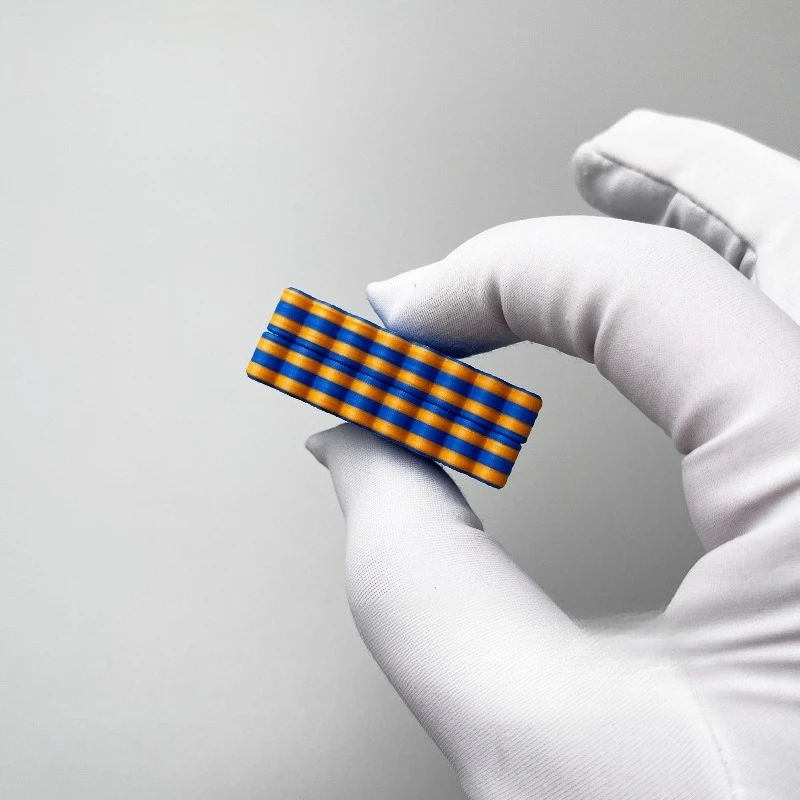 OUYEDC Cookie Dingding 3D-gedrucktes mechanisches Fingerspitzen-Dekompressionsspielzeug mit Push-Karte