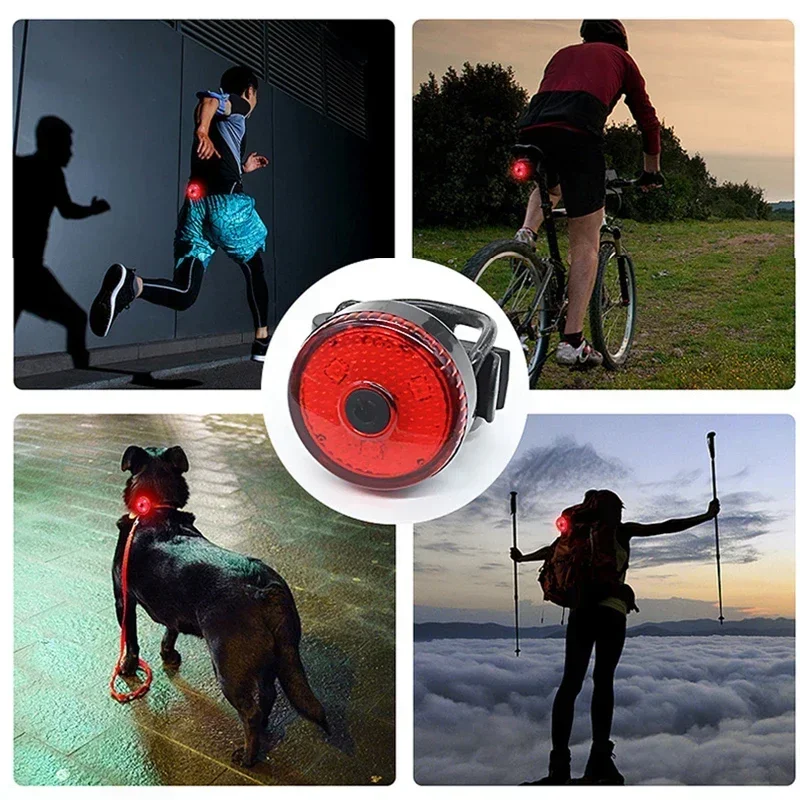BUCKLOS Luz trasera de bicicleta LED recargable - Luz trasera de ciclismo de alto brillo con modos de flash para seguridad en la carretera