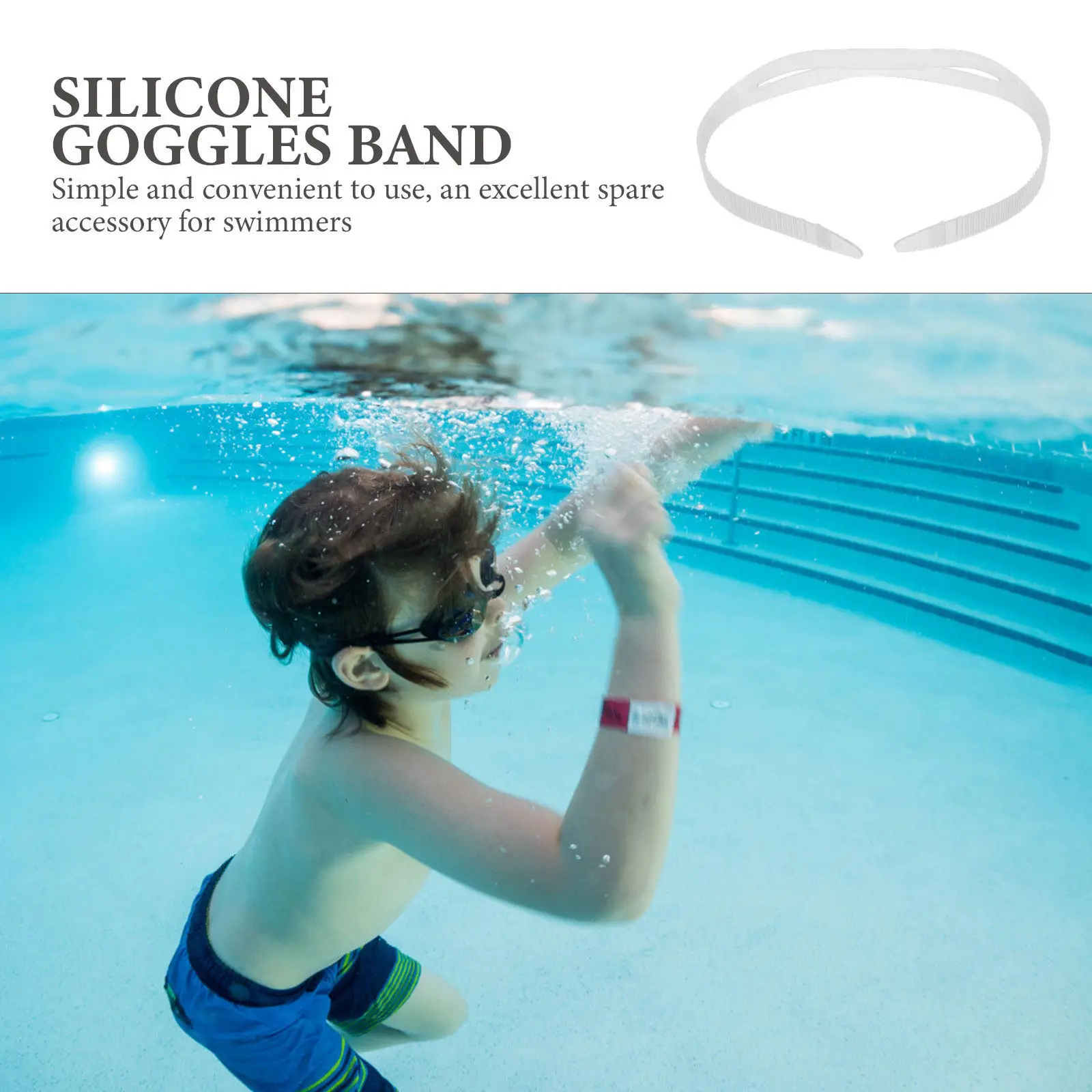 

2 шт. регулируемых силиконовых ремешка для маски для дайвинга, сменные, для плавания и снорклинга, удобные, легкие, для замены очков для плавания