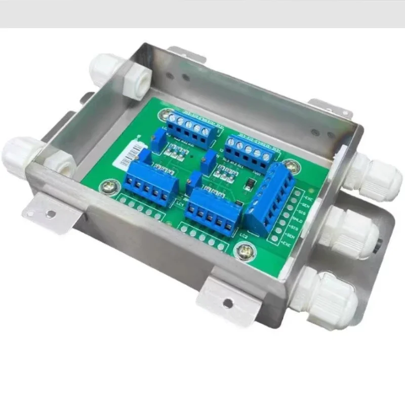 Stainless Steel Junction Box Water Resistance High Precision 4/6/8 Way Wire Box with Junction Board for 4/6/8 Weighing Load Cell