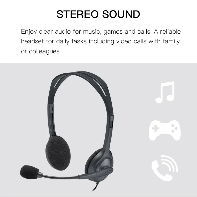 Brand new original factoryStereo Headphone Headset With Microphone 3.5mm Jack earphone Stereo