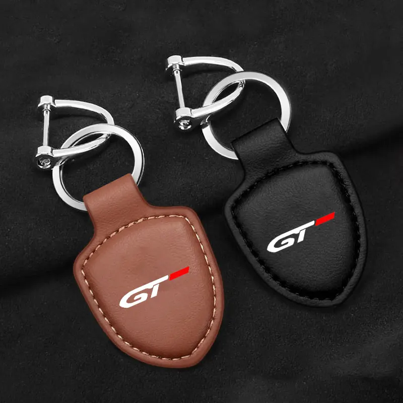 Car smart key case cover key wallet leather keychain protect For Peugeot GT GTline 308 508 2008 Rifter 5008 207 408 Accessories