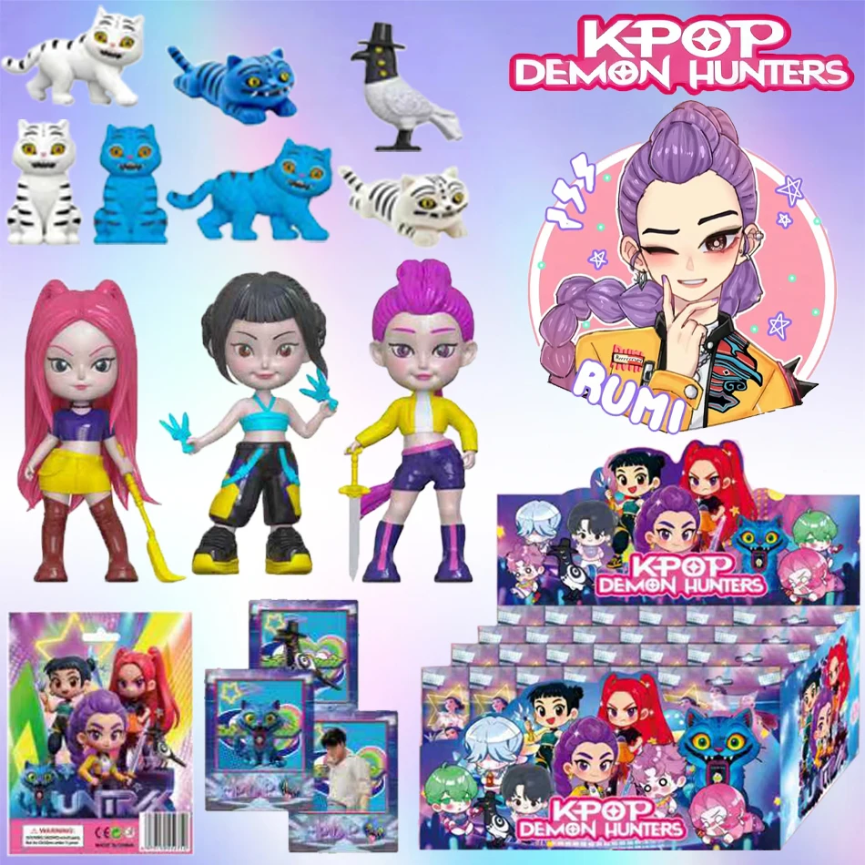 

NEW Kpop Demon Hunters Figure Cartoon Hunters Tiger Rumi/Mira/Zoey Action Figure PVC Desktop Decoration Model Doll Toy Kids Gift