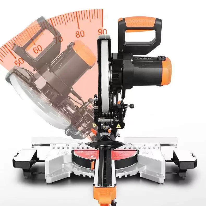 TEBAK Woodworking 10-inch Pull-bar Miter Saw 45-degree Desktop Stainless Steel and Aluminum Alloy Cutting Machine