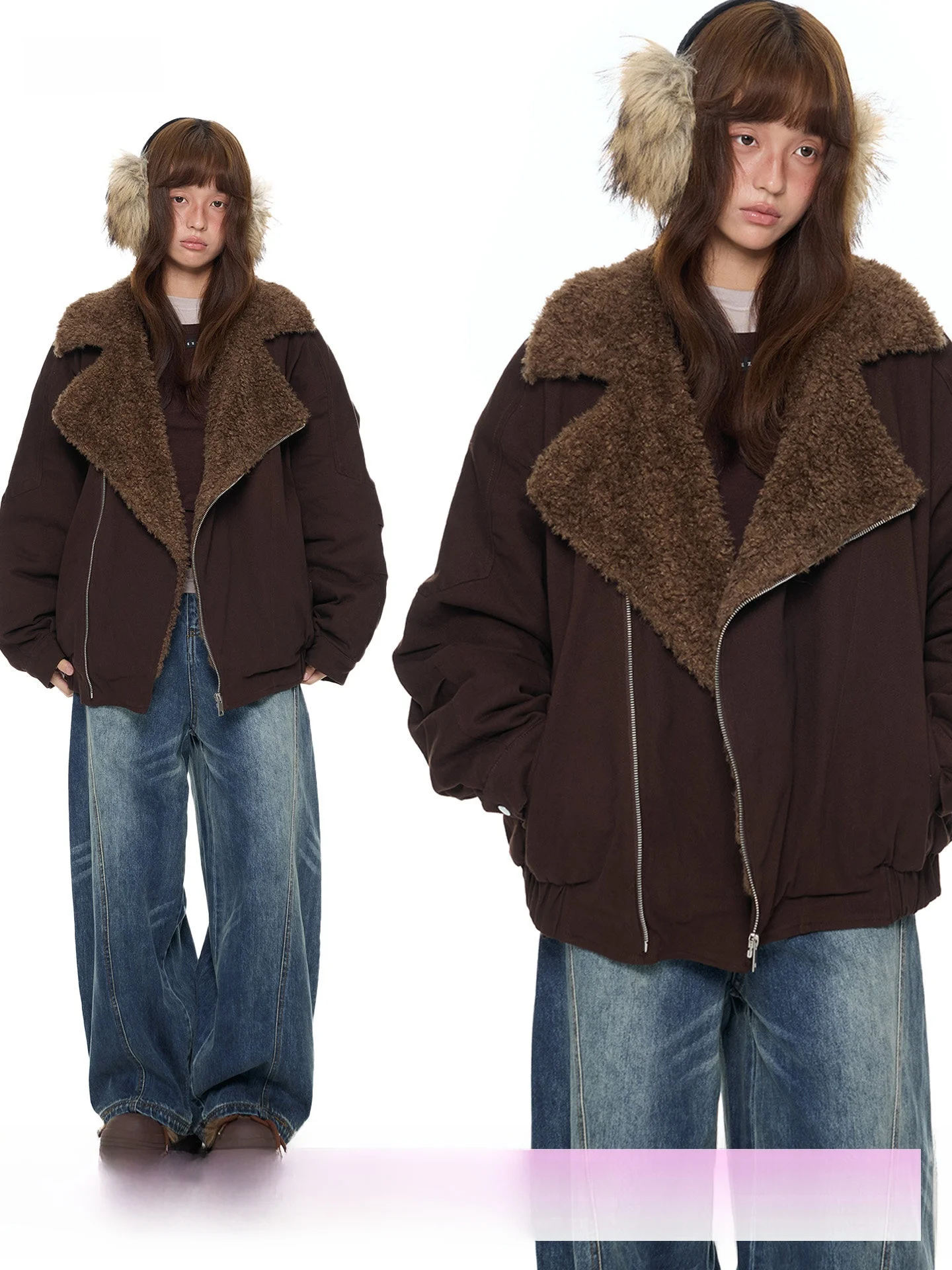 

Женская хлопковая куртка EZEK: новая теплая повседневная свободная верхняя одежда в стиле ретро для уличной моды и хип-хопа, утепленная, с длинными рукавами