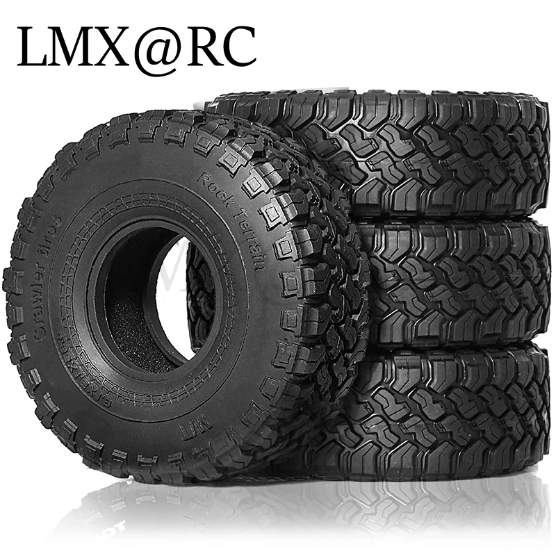 RC 4pcs 116mm 1.9" Tire Rubber Tire Wheel for 1/10 RC Crawler Car Axial SCX10 Pro Goat Traxxas TRX4 RC4WD D90 MST Redcat