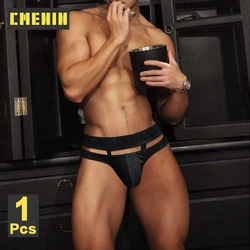 CMENIN Sexy Double Stripe Cutout Mens Briefs Male Underwear Gays Bikini Jockstrap Underpants Cotton Men's Panties Homme Briefs