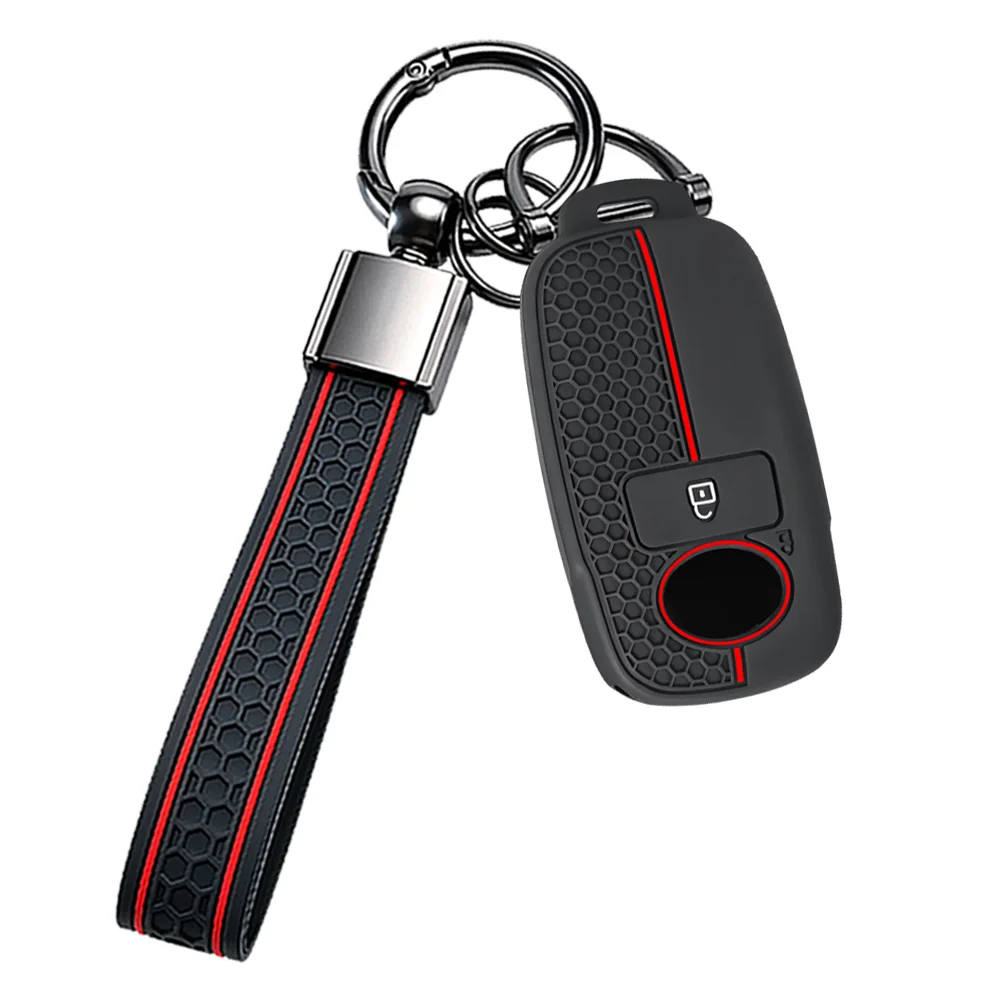 Soft Key Holder With Keychain For Toyota Yaris Ativ Raize Veloz Avanza Rush Calya For Daihatsu Rocky Ayla Sigra Protective