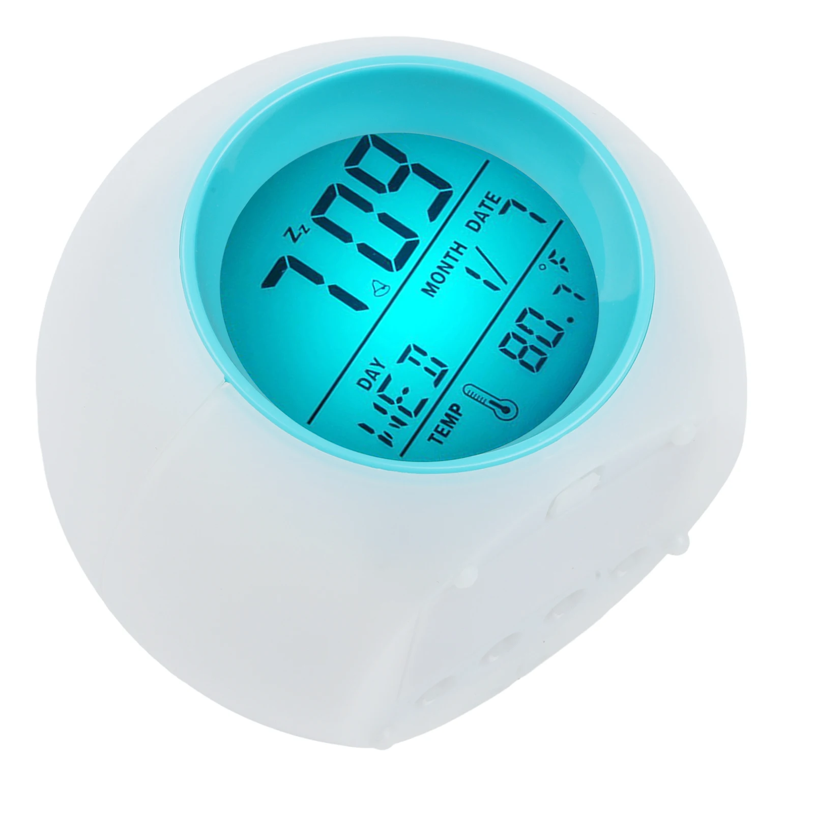 Bedtime Routine Bedroom Clock Battery Operated 7 Color Mood Light Battery Operated Clock for children's Bedroom Decor