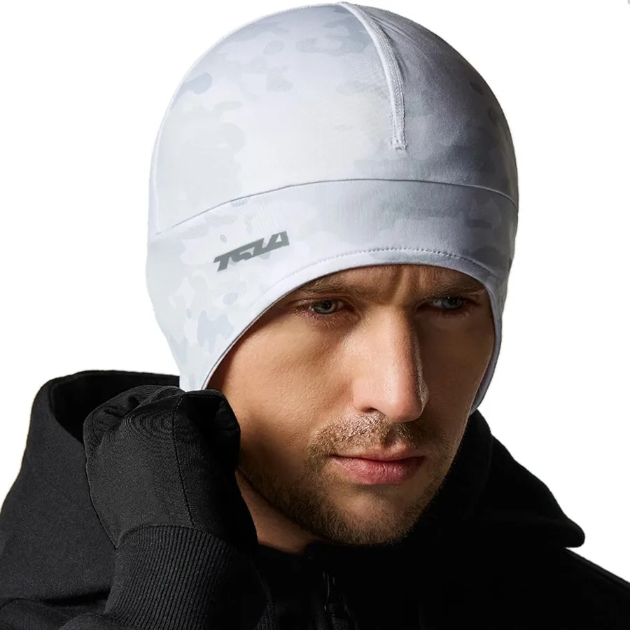 

TSLA Мужская и женская термофлисовая шапка с черепом, зимняя лыжная велосипедная шапка под шлемом, шапка-бини для бега