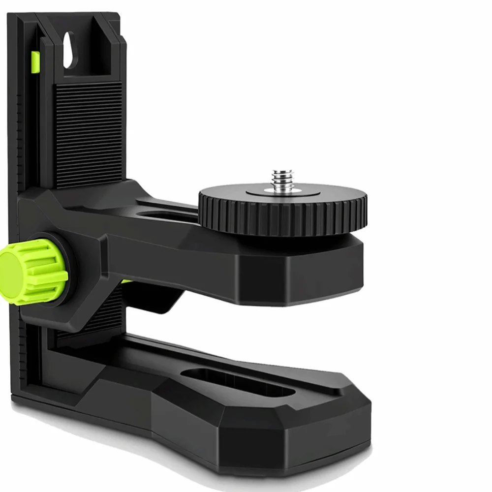 ABS Laser Level Bracket L-Shape 1/4''-20 Threaded Laser Level Tripod Stand 360° Horizontal Rotation Adjustable Clip
