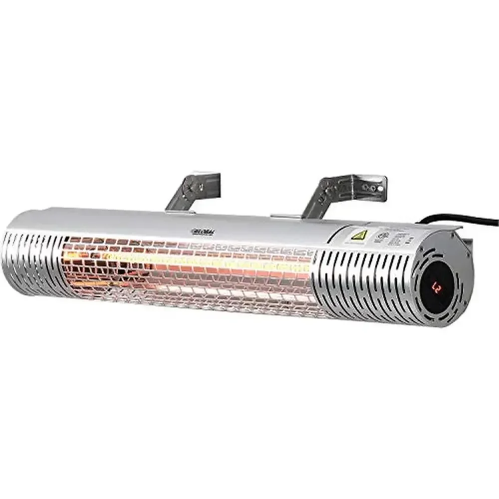 1500W Infrared Outdoor Heater Wall/Ceiling Mount Remote Control Overheat Protection 30-3/4