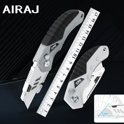 AIRAJ Art Knife Heavy Duty All Steel Thickened Folding Wallpaper Knife Is A Corrosion-Resistant And Durable Tool For Electrician