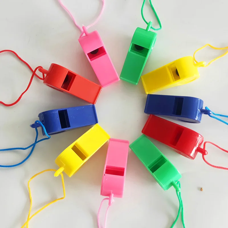 6–50 Stück bunte Plastikpfeifen, Geräuschgenerator, Jubelpfeife mit Trageband für Partygeschenke, Festival, Versammlung, Geschenk TMZ – Detail 4