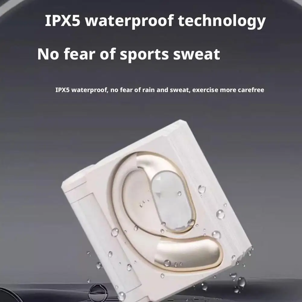 

Наушники-вкладыши Bluetooth Ipx5, водонепроницаемые и защищенные от пота, удобные ушные крючки, шумоизоляция, шумоизоляция для бега V8H2