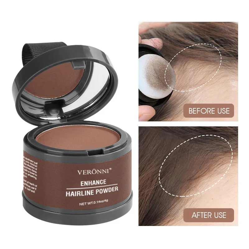 Puder do makijażu Hairline Powder 14 kolorów Naturalny wodoodporny odcień linii włosów Czarny korzeń Korektor Pokrywa Naprawa farby Wypełnienie włosów