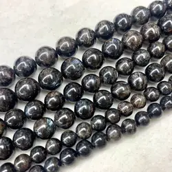 Arfvedsonite Astrophyllite Hornblende Stone Black Dragon Crystal Beads Natural Gemstone DIY Loose For Jewelry Making strand 15