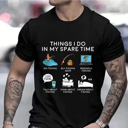 Fishing Shirts for Men Dad Fishing T-shirts Tops Fishing Things I Do in My Spare Time Tshirts Fish Fisherman Dad Tee Clothing